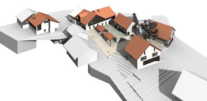 Quartier villageois d’habitation