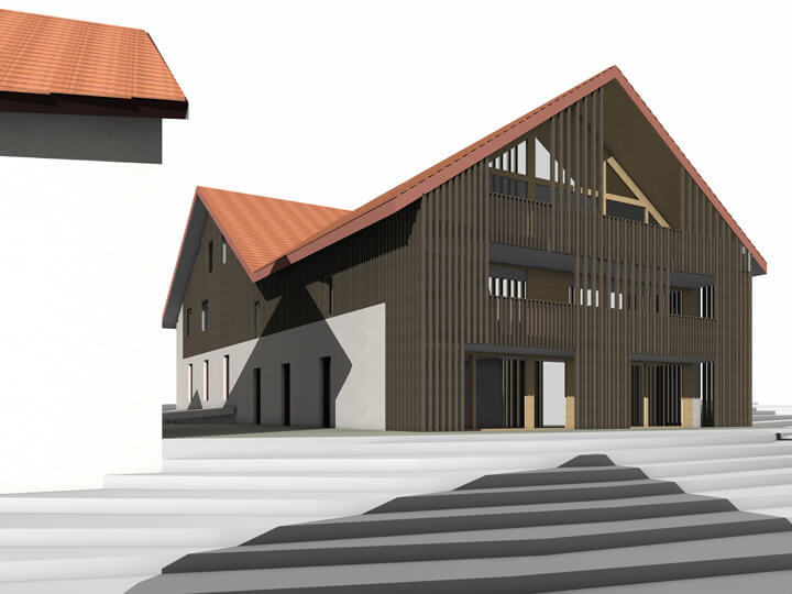 Quartier villageois d’habitation