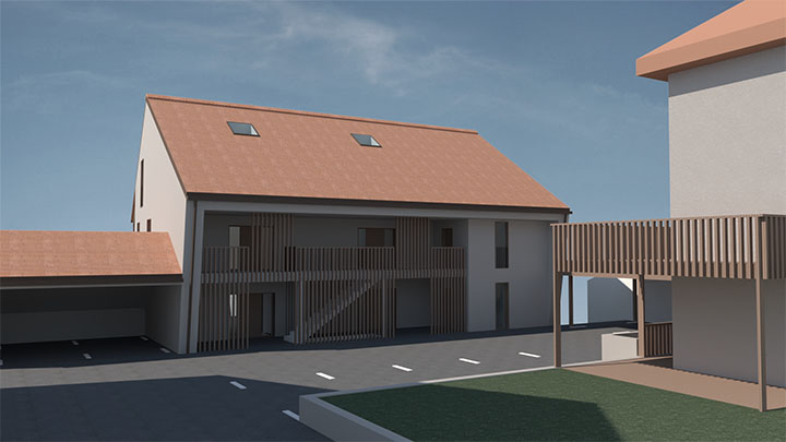 Quartier villageois d’habitation