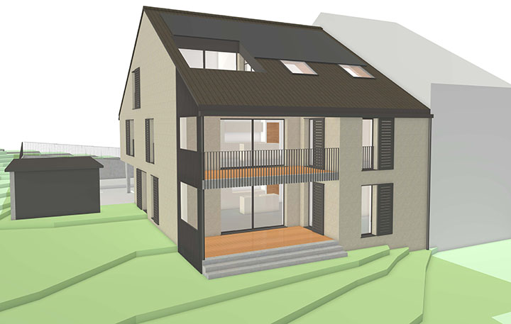 Maison accolée de 3 logements