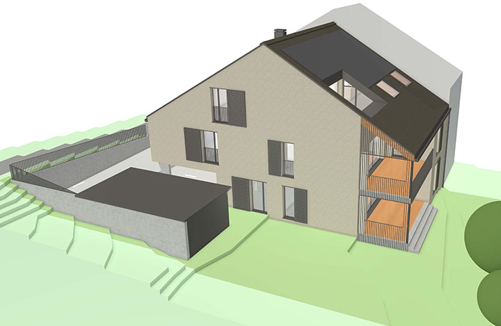 Maison accolée de 3 logements