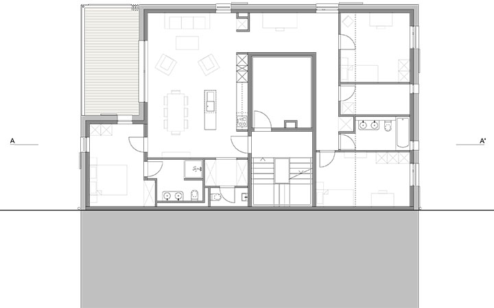 Maison accolée de 3 logements