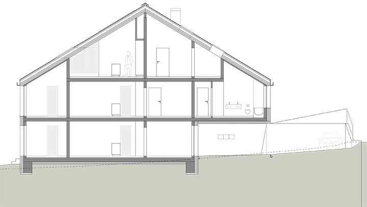 Maison accolée de 3 logements
