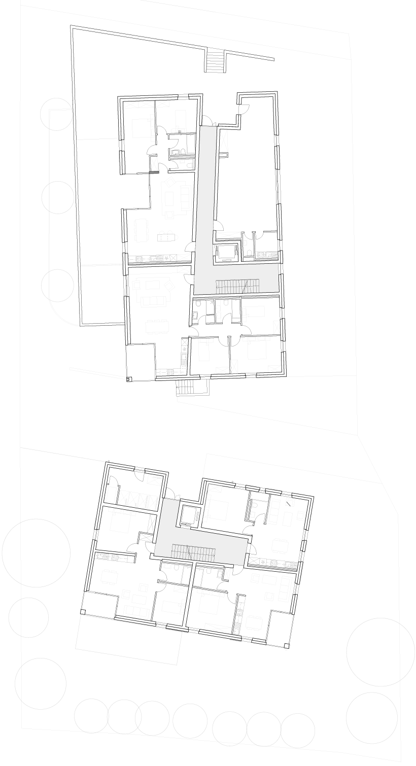 Deux bâtiments d’habitation et d’activité