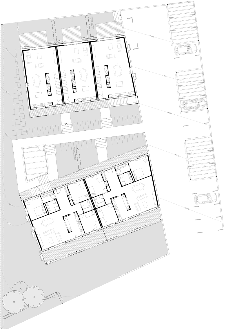 Deux bâtiments villageois d’habitation