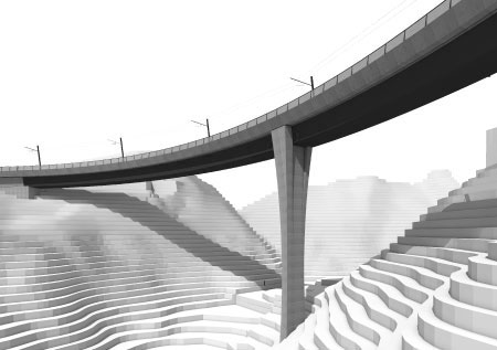 Nouveau viaduc ferroviaire de la baye de Clarens