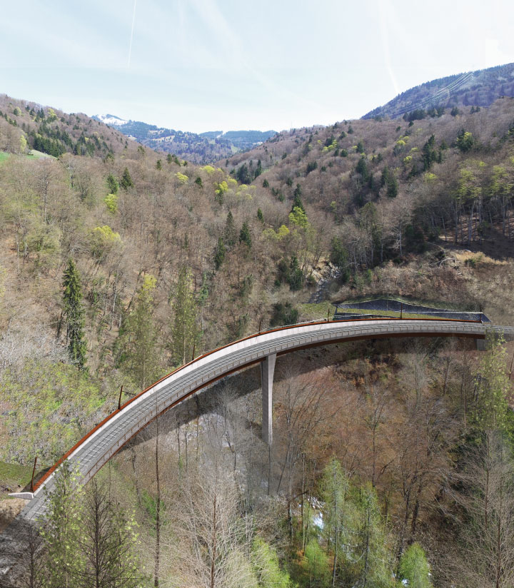 Nouveau viaduc ferroviaire de la baye de Clarens