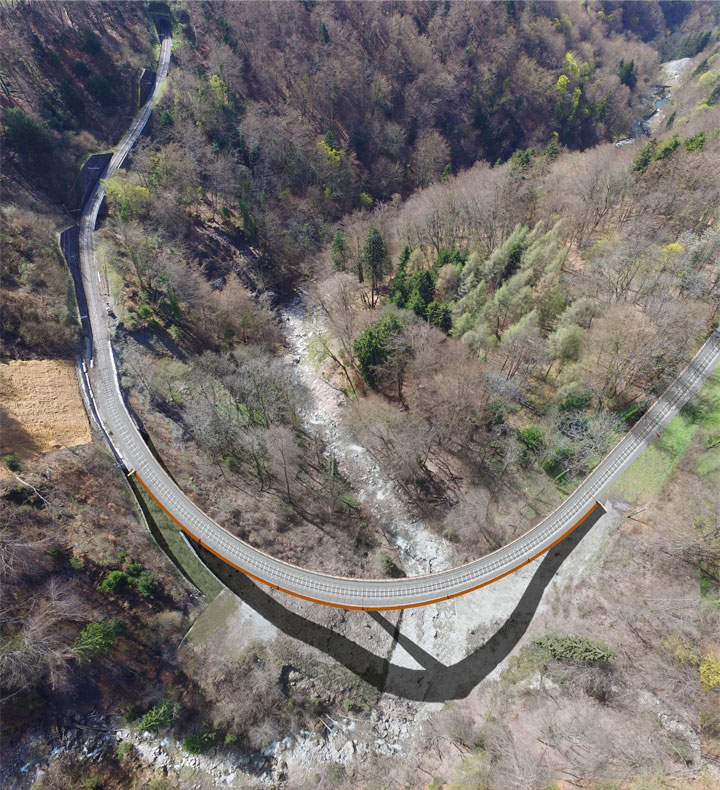 Nouveau viaduc ferroviaire de la baye de Clarens
