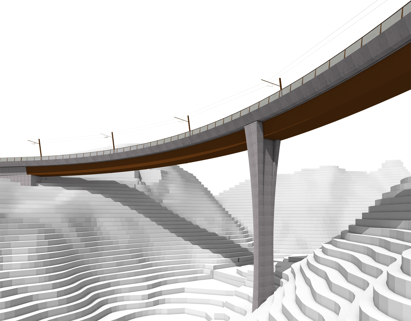 Nouveau viaduc ferroviaire de la baye de Clarens