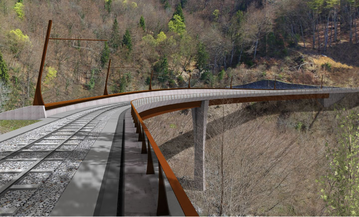 Nouveau viaduc ferroviaire de la baye de Clarens