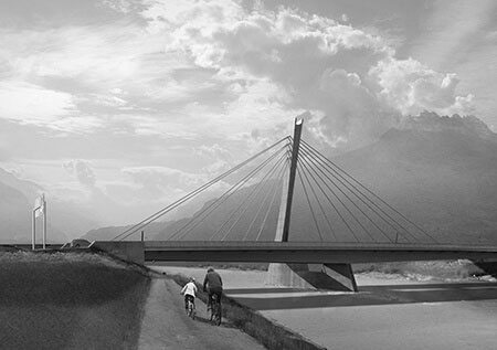 Nouveaux ponts ferroviaire et routier sur le Rhône