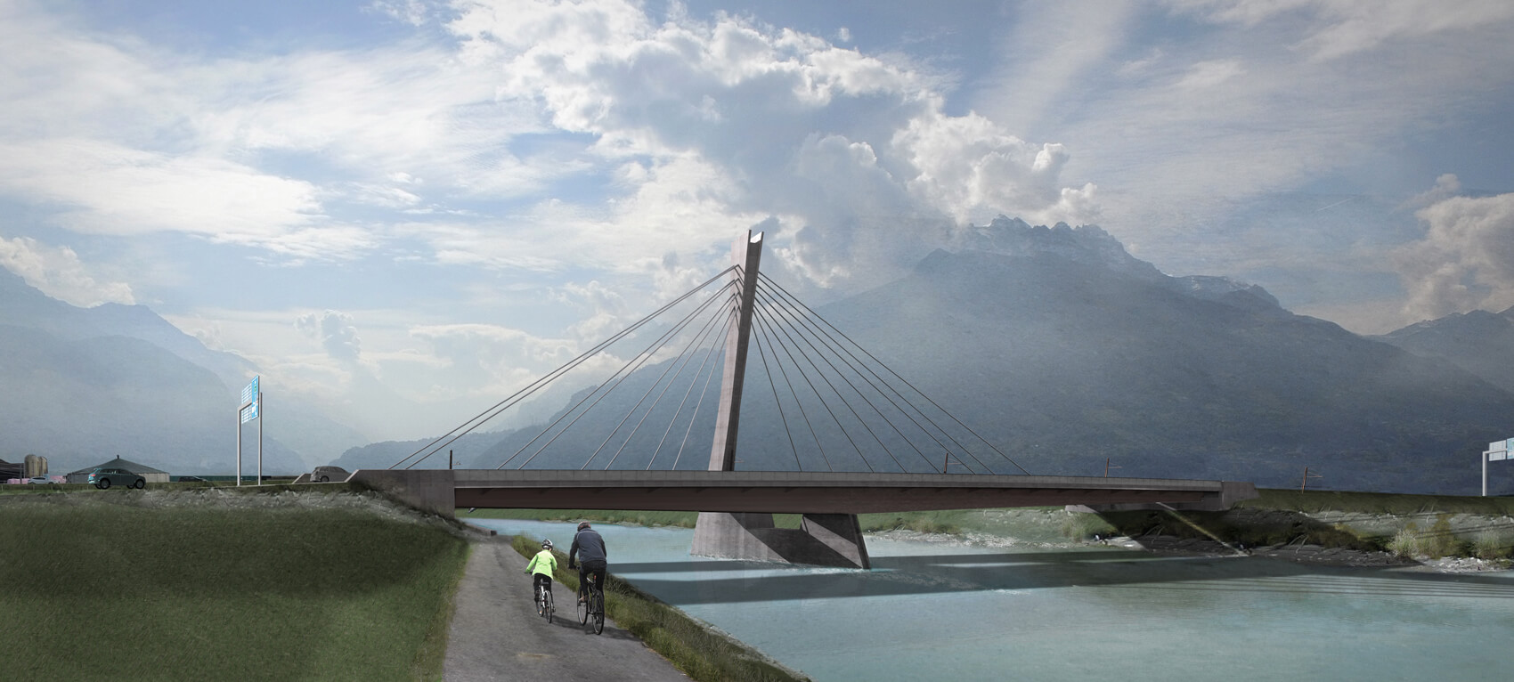 Nouveaux ponts ferroviaire et routier sur le Rhône